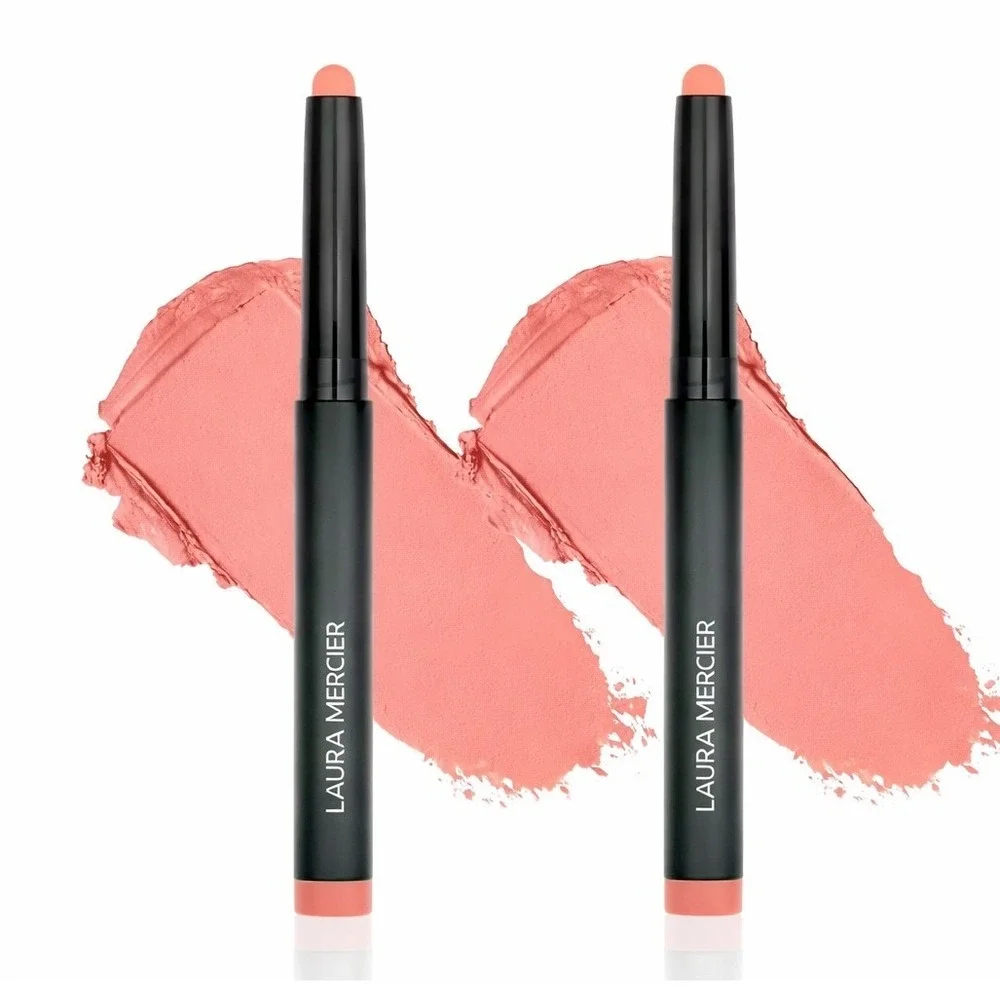 Lot‎ of 2-Laura Mercier PEACH Caviar Eyeshadow Stick Eye Color Full Size